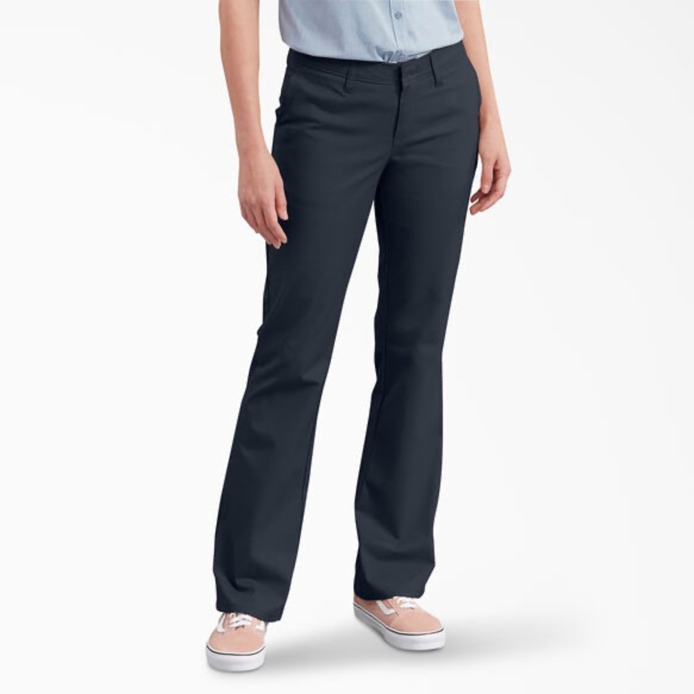 Dickies slim fit boot cut twill pant navy blue nwt 6R